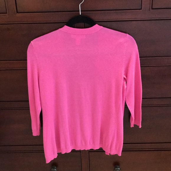 Banana Republic Cardigan Button Down 3/4 Sleeve Bubble Gum Pink Size Small - Picture 10 of 16